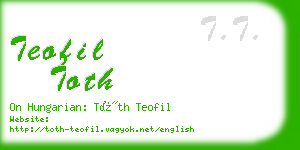 teofil toth business card